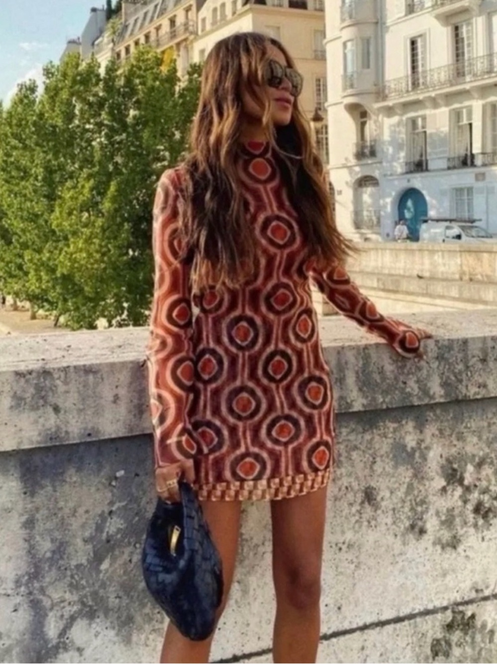 Zara Printed Organza Sheree mini dress